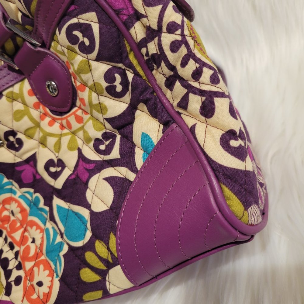 Vera Bradley “Plum Crazy” Satchel Bag - Picture 5 of 14